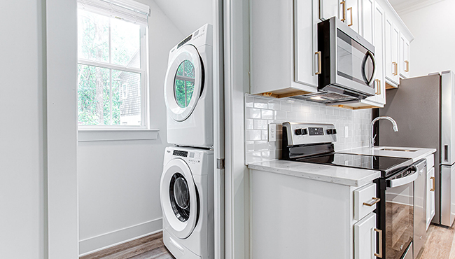 kitchen and laundry room