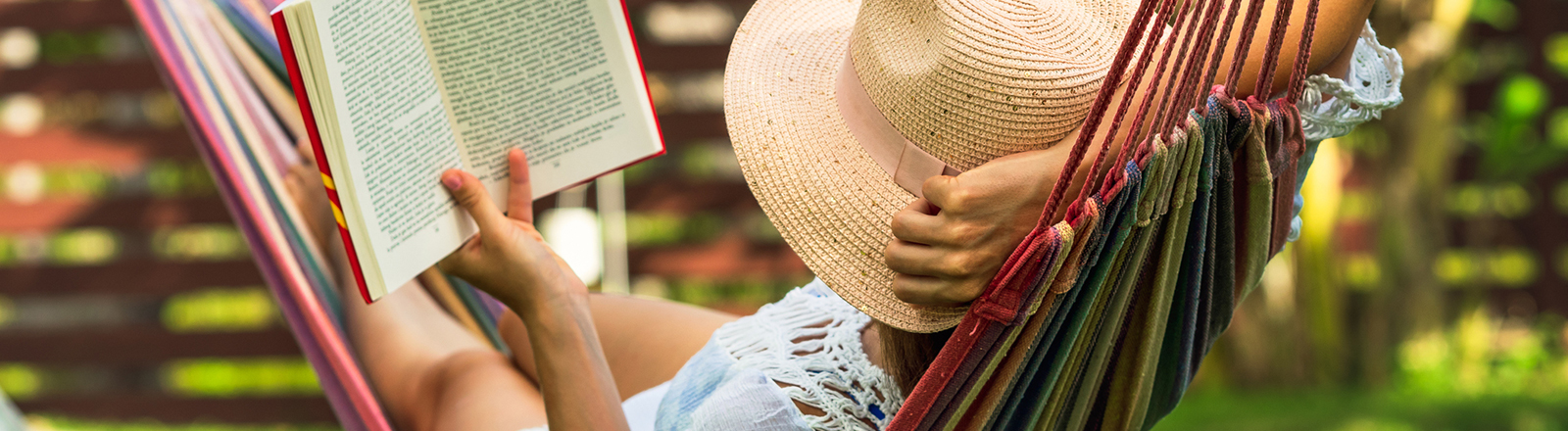 reading in a hammock